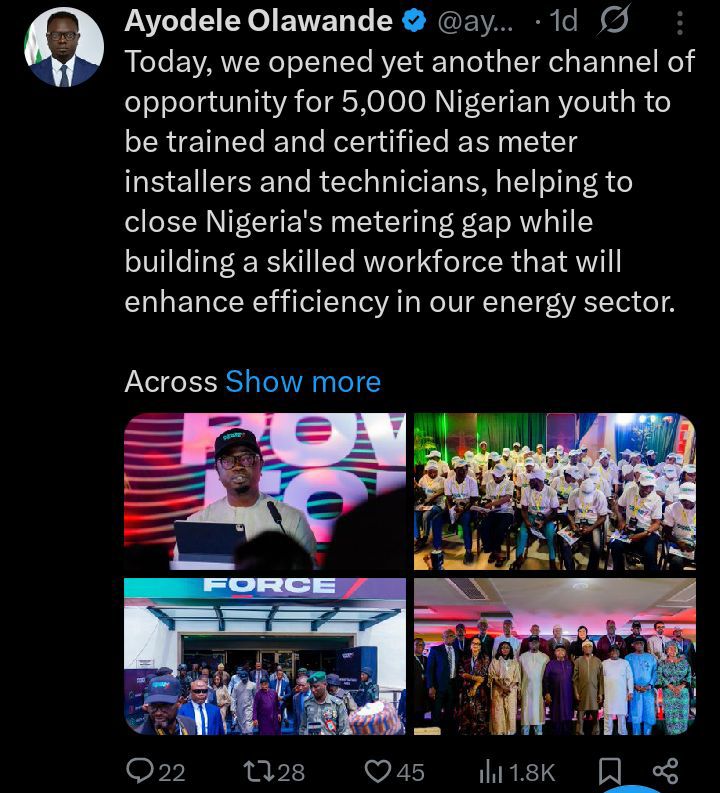 FG Opens Metering Training Programme for 5,000 Nigerian Youths 2 screenshot 20260725 1420074267103376415557690